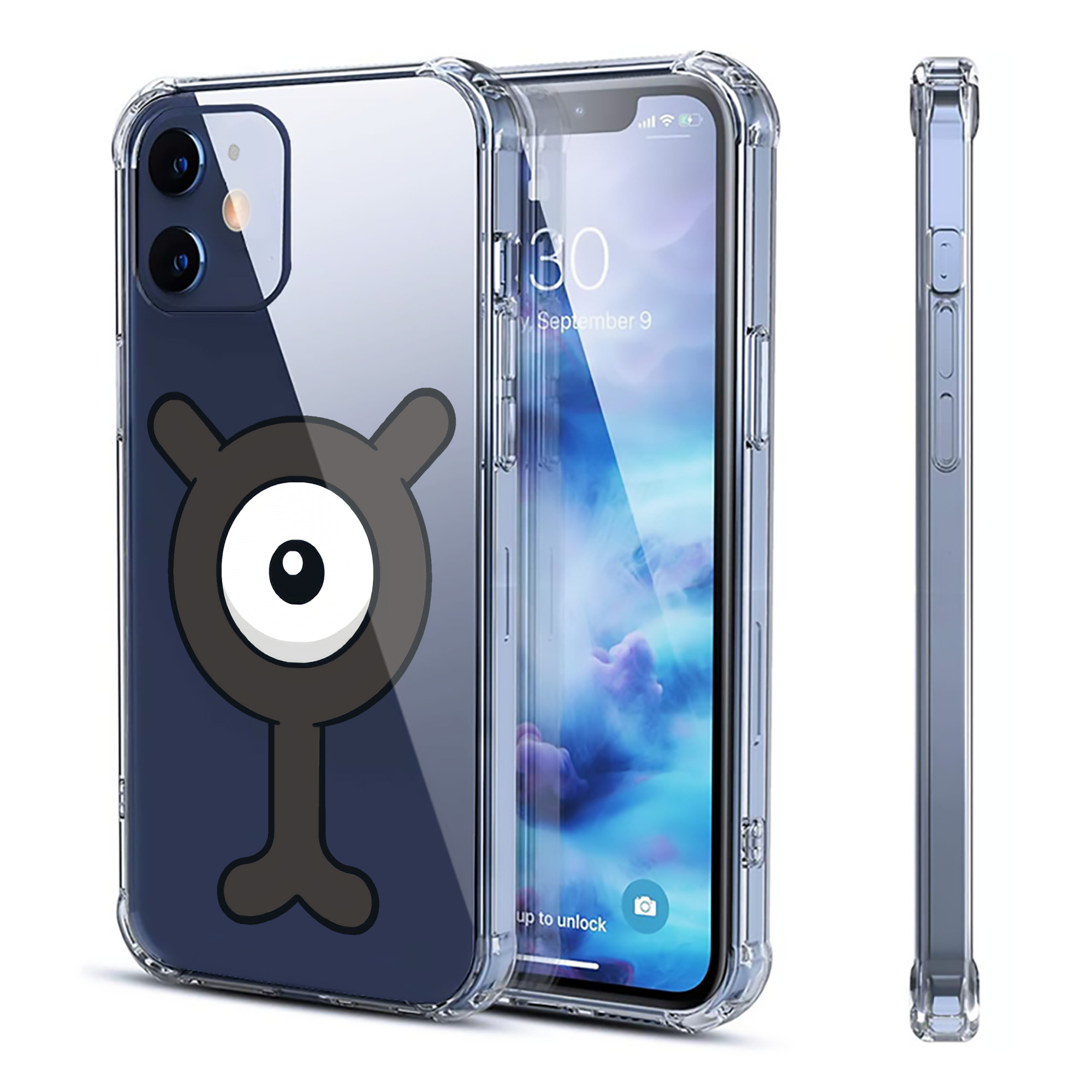 （画像用） ポケットモンスター Pokémon 【iPhone 12シリーズ対応】透明スマホケース（クリアソフトケース）